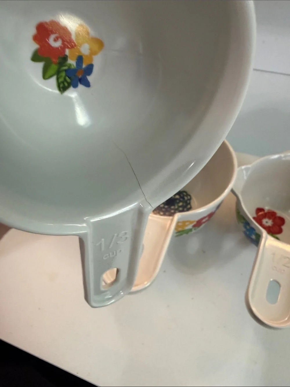 Floral Ceramic Measuring Cups - Set of 4
